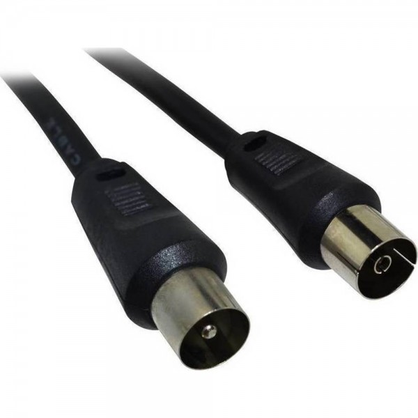 Καλώδιο κεραίας αρσενικό - Καλώδιο κεραίας θηλυκό Μαύρο 1.5m 