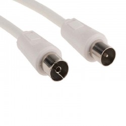 Καλώδιο κεραίας αρσενικό - Καλώδιο κεραίας θηλυκό Λευκό 1.5m 