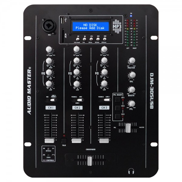 Audio Master DJM305USB Επαγγελματικός Μίκτης DJ 3 Καναλιών, Με Θύρα USB & SD Card