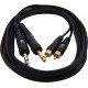TPC-014A ΚΑΛΩΔΙΟ 2 ΚΑΡΦΙΑ ΑΡΣENIKA 6,3mm - 2 RCA ΑΡΣΕΝΙΚΑ 3,0m