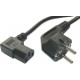 Powertech Schuko - IEC C13 Cable 1.5m Μαύρο Γωνιακό (CAB-P015)