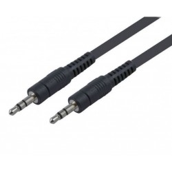 Καλώδιο 3 pole 3.5mm male σε 3.5mm male 1 μέτρο Μαύρο