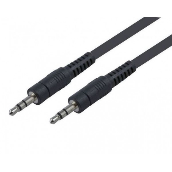 Καλώδιο 3 pole 3.5mm male σε 3.5mm male 1 μέτρο Μαύρο