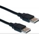 Καλώδιο USB-A male σε USB-A male - 1.5m Μαύρο