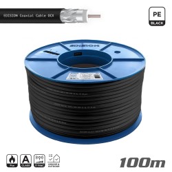 Edision Καλώδιο Coaxial OCX-100 CU AL Fca PE Μαύρο 100m