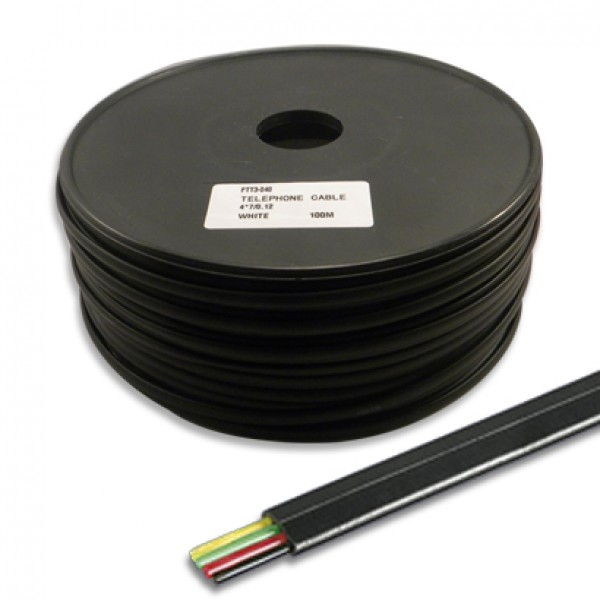 FTT3-040 ΚΑΛΩΔΙΟ ΤΗΛΕΦΩΝΟΥ ΠΛΑΚΕ ΜΑΥΡΟ