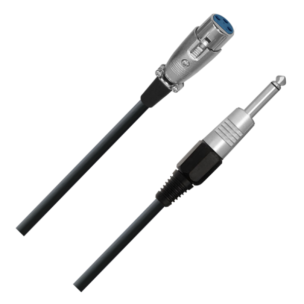 Καλώδιο μικροφώνου Unbalance XLR Θηλυκό σε καρφί 6,3 mm mono 10M (GA202)