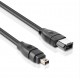 HQ Fireware καλώδιο 6pin male σε 4pin male 1,8 μέτρα