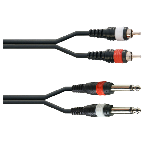PA-LINK TLC153/3M CABLE 2 RCA Αρσενικά σε 2 Jack 6,35 Αρσενικά mono