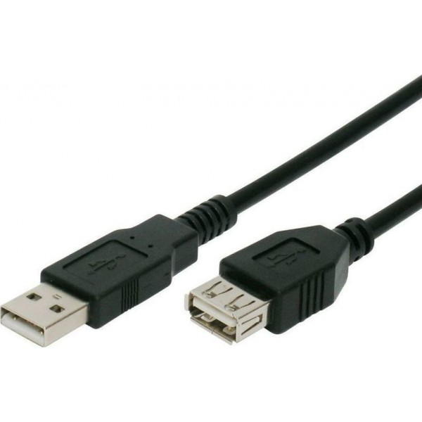 Προέκταση καλώδιο USB-A male σε USB-A female Μαύρο 5 μέτρα 