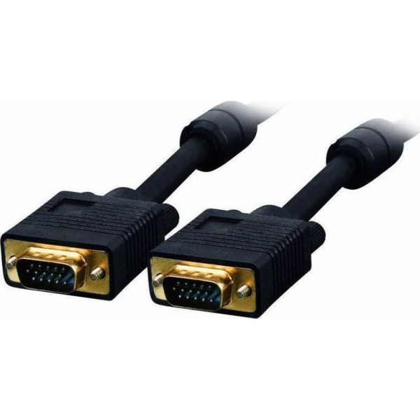 Καλώδιο VGA αρσενικό σε VGA αρσενικό 1.8 μέτρα Μαύρο