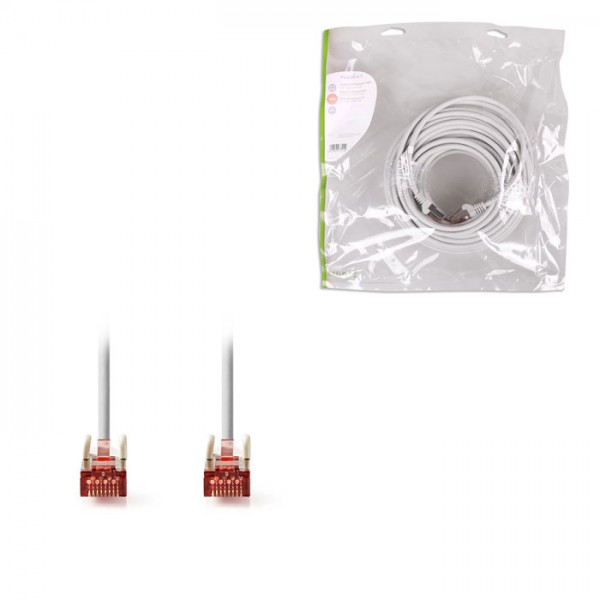 Καλώδιο δικτύου CAT 6, S/FTP patchcable, 20m, σε γκρι χρώμα.