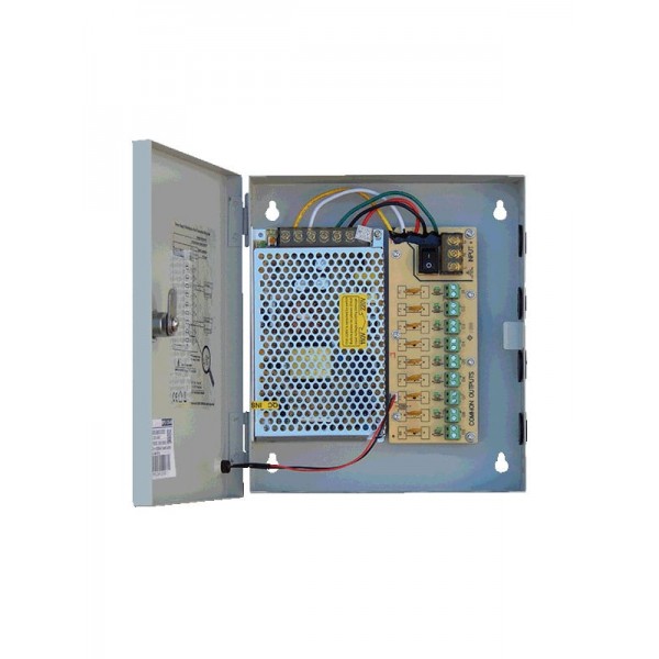 SM120-9 12V/10A τροφοδοτικό 9 εξόδων για κάμερες