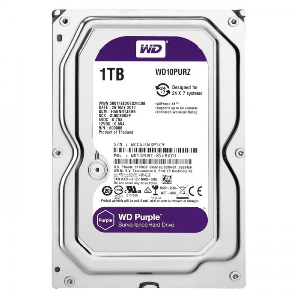 Western digital HDD PURPLE 4TB/SATAIII/INTELLI POWER/64MB