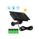 SM-SP8W Black Solar Panel 12V  Built-in 18650 Battery