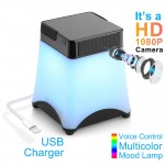 Κρυφή κάμερα σε φωτιστικό γραφείου WiFi 1080P σύνδεση με κινητό micro sd