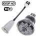 TCT-T88 Κρυφή κάμερα σε λάμπα WiFi LED 1080P, κάρτα SD, ήχος, σύνδεση με κινητό