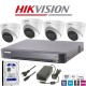 Hikvision σετ καταγραφικό με 4 Κάμερες 1080p, σκληρό δίσκο, τροφοδοτικό (Used)