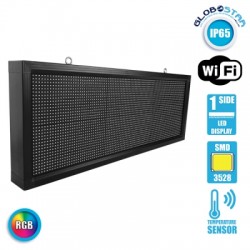 Αδιάβροχη Κυλιόμενη Επιγραφή SMD LED 230V USB & WiFi RGB Μονής Όψης 104x40cm GloboStar 90125