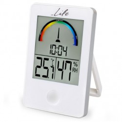 LIFE WES-101 Ψηφιακό θερμόμετρο-υγρόμετρο εσωτερικού χώρου με ρολόι