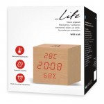 LIFE WES-105 Ξύλινο ψηφιακό θερμόμετρο-υγρόμετρο εσωτερικού χώρου