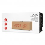 LIFE WES-106 Ξύλινο ψηφιακό θερμόμετρο-υγρόμετρο εσωτερικού χώρου