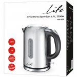 LIFE WK-002 Ανοξείδωτος βραστήρας 1.7L, από ανοξείδωτο ατσάλι 2200W