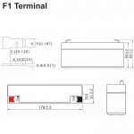 Ultracell Μπαταρία μολύβδου 12V 2.4AH