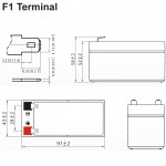 Ultracell Μπαταρία μολύβδου 12V 1.3AH