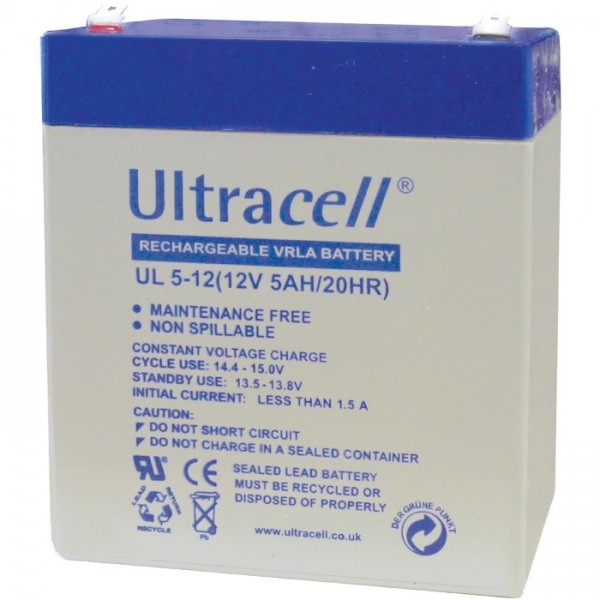 Ultracell Μπαταρία μολύβδου 12V 5AH