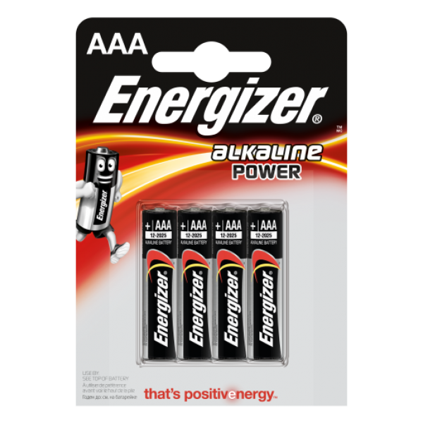 Energizer AAA/LR3 - E92 Alkaline Power,4τμχ