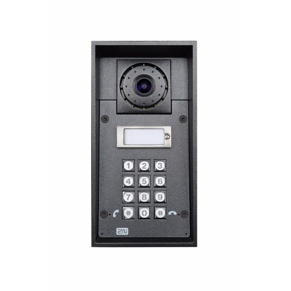 9151101CKW 2N Helios IP Force 1 button camera keypad 10W loudspeaker