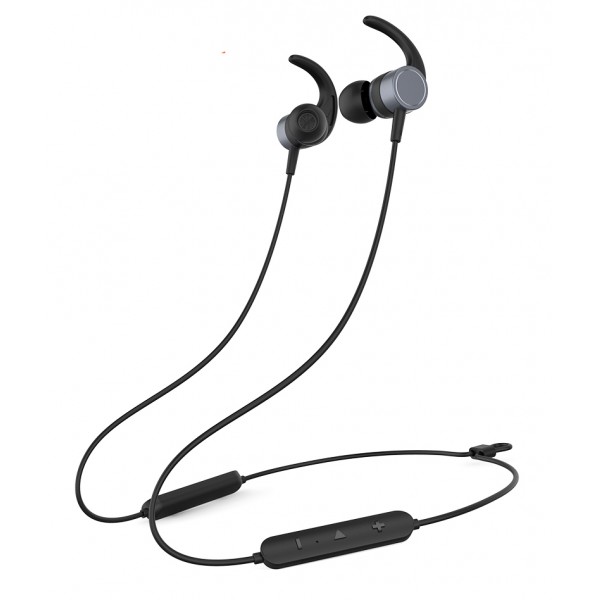 Earphones E17-BK, Bluetooth 5.0, multipoint, με μαγνήτη, μαύρα