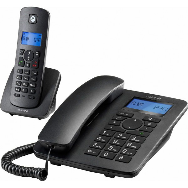 Motorola C4201 Ασύρματο Τηλέφωνο Duo με Aνοιχτή Aκρόαση