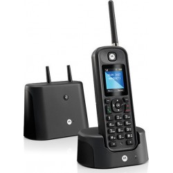 Motorola O201 Black ασύρματο τηλέφωνο DECT μεγάλης εμβέλειας (Ελληνικό Μενού)