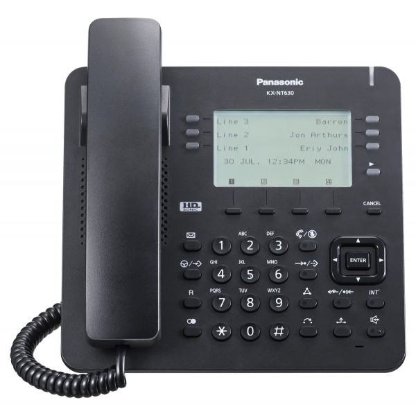 Panasonic KX-NT630 IP, LCD screen, Headset port