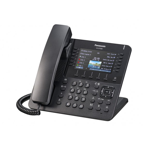 Panasonic KX-DT680 Ψηφιακό Τηλέφωνο με 4.3" Color Display Μαύρο