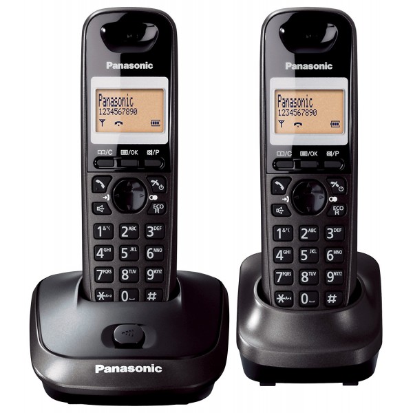  Panasonic KX-TG2512FX Ασύρματο Τηλέφωνο με 2 ακουστικά 