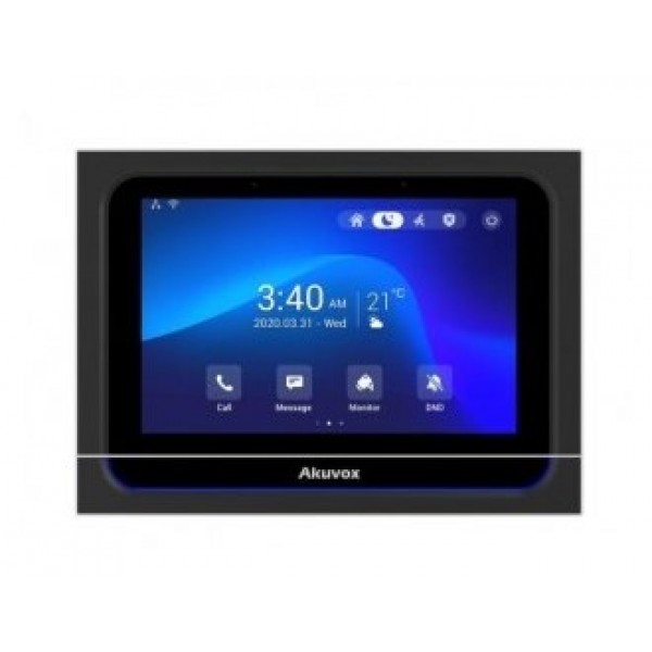 Akuvox X933W Android IP Indoor Unit with 7-inch Capacitive Touch Screen - Μαύρη