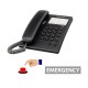 Panasonic KX-TS550 BLACK με κόκκινο πλήκτρο emergency (Hotel)