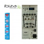 Ibiza Sound PORT15VHF-BT-WH Φορητό σύστημα αναγγελιών (Public Address System) 15"/38cm με USB-MP3, BT, REC, VOX και 2 μικρόφωνα VHF