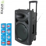 Ibiza Sound PORT15VHF-BT Φορητό σύστημα αναγγελιών (Public Address System) 15"/38cm με USB-MP3, BT, REC, VOX και 2 μικρόφωνα VHF