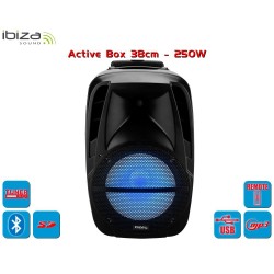 Ibiza Sound BTM15A-LED ACTIVE BOX 150W 4Ω