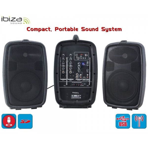 COMBO208-VHF Συμπαγές φορητό Ηχοσύστημα 8"/20cm - 150W