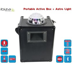 Ibiza Sound KUBE60-BK ΕΝΕΡΓΟ ΦΟΡΗΤΟ ΗΧΕΙΟ RGB LED ASTRO Light Effect KARAOKE