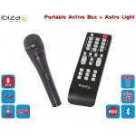Ibiza Sound KUBE60-BK ΕΝΕΡΓΟ ΦΟΡΗΤΟ ΗΧΕΙΟ RGB LED ASTRO Light Effect KARAOKE