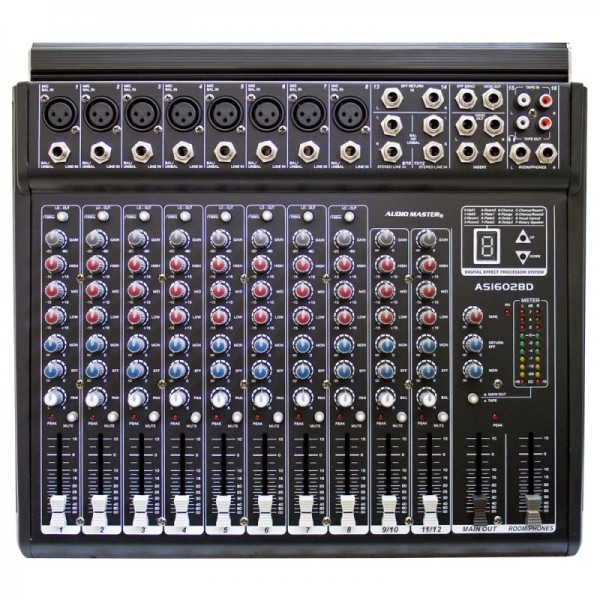 Audio Master AS1602BD Κονσόλα ήχου 12 καναλιών με ενσωματωμένα DSP effect