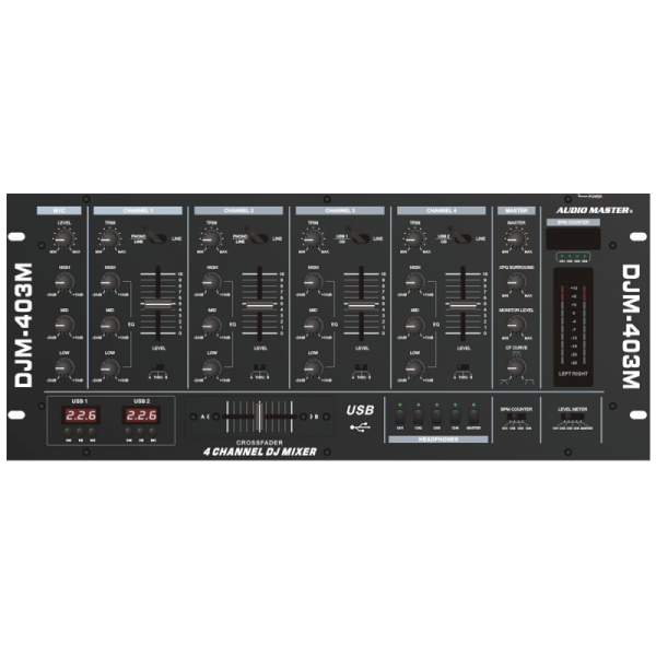 Audio Master DJM403M Επαγγελματικός Μίκτης DJ 4 Καναλιών