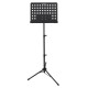 BS10 MUSIC STAND Οικονομικό μεταλλικό αναλόγιο βαρέως τύπου με διάτρητη πλάτη και βάση με τρία πόδια .