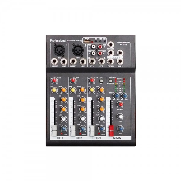 Audio Master M4-USB Κονσόλα 4 καναλιών με MP3 player & effect